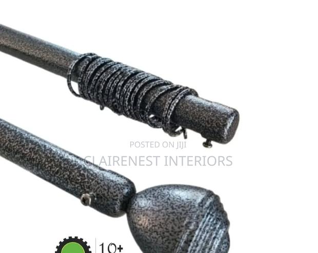 Bring Quality and Elegance to Your Windows Grey and Black Coated Rods - main view