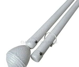 Strong, Beautiful and Practical Plain White Powder Curtain Rods.