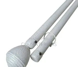 Strong, Beautiful and Practical Plain White Powder Curtain Rods.