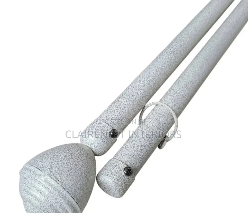 Strong, Beautiful and Practical Plain White Powder Curtain Rods.