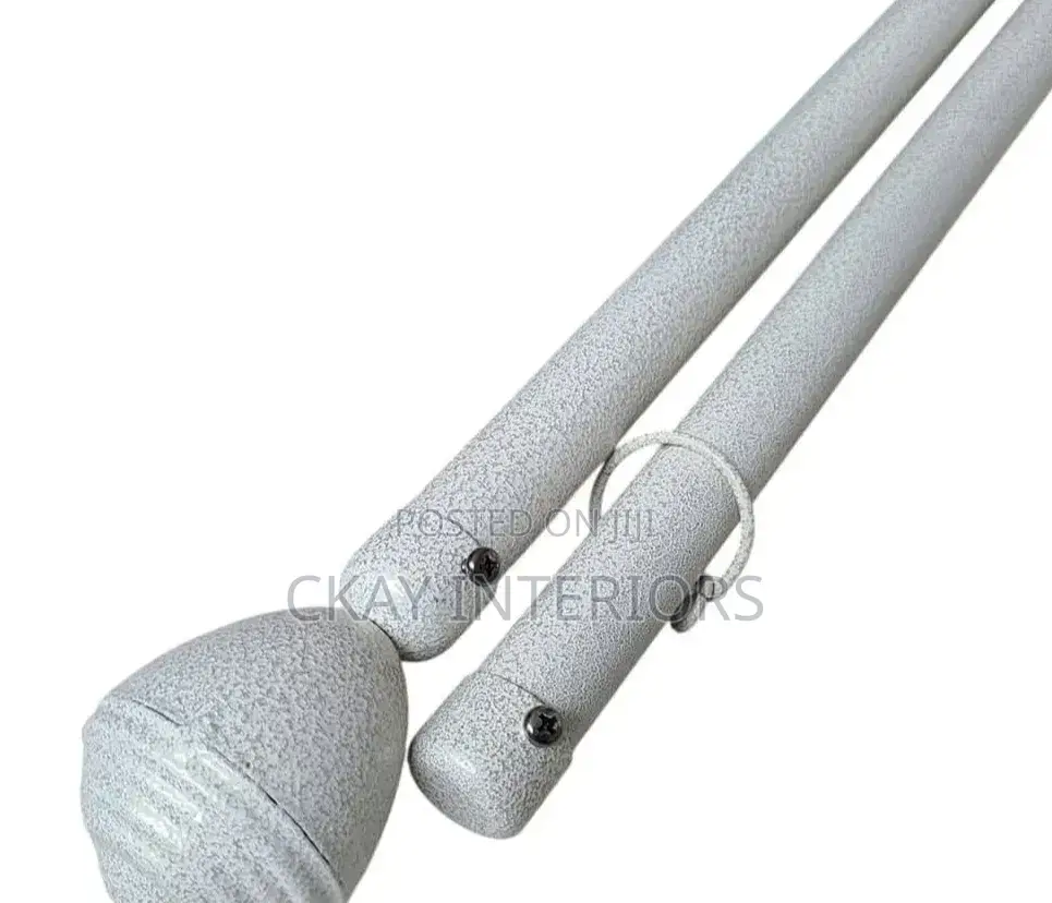 Strong, Beautiful and Practical Plain White Powder Curtain Rods.