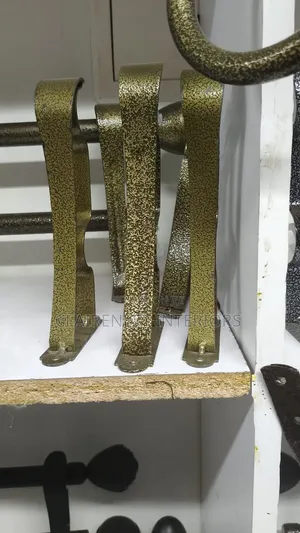 Antique Gold and Grey Powder Coated Curtain Rods