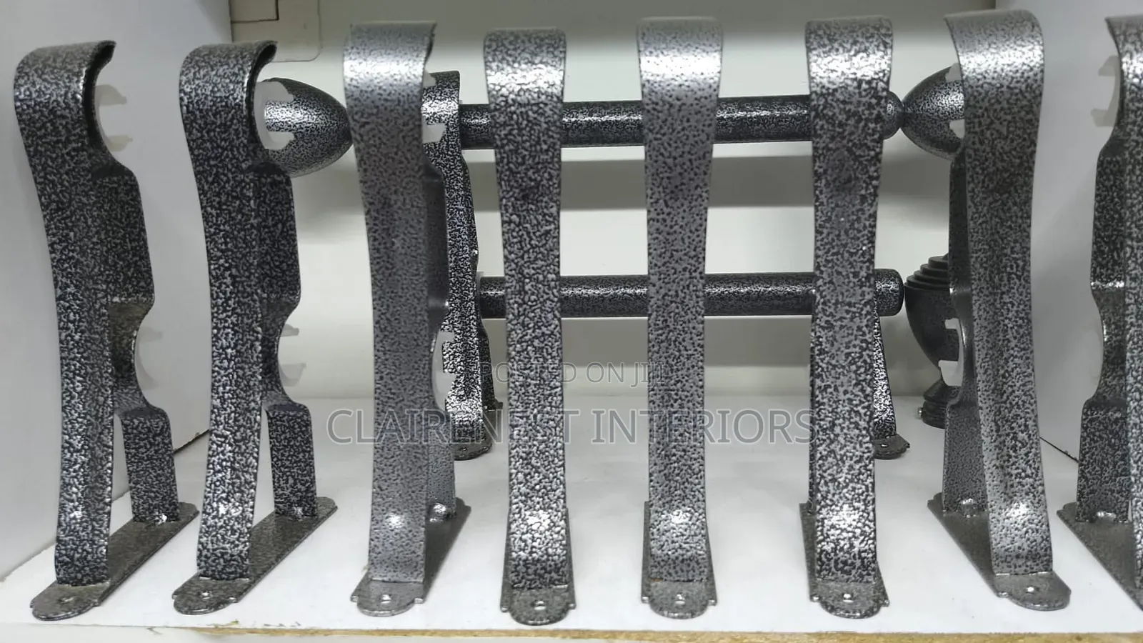 Antique Gold and Grey Powder Coated Curtain Rods