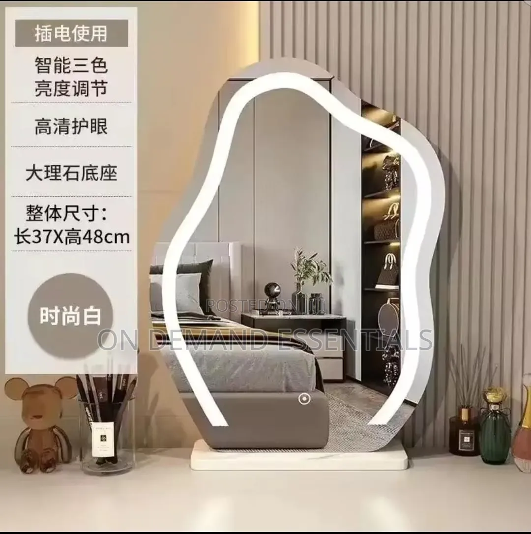 Cloud-Shaped LED Tabletop Vanity Mirror