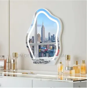 Cloud-Shaped LED Tabletop Vanity Mirror