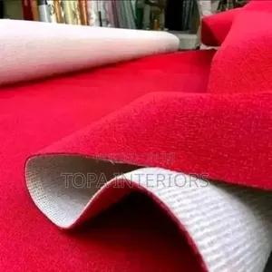 4mm Thick Delta Red Office Floor Carpets Installation Wall to Wall Rug