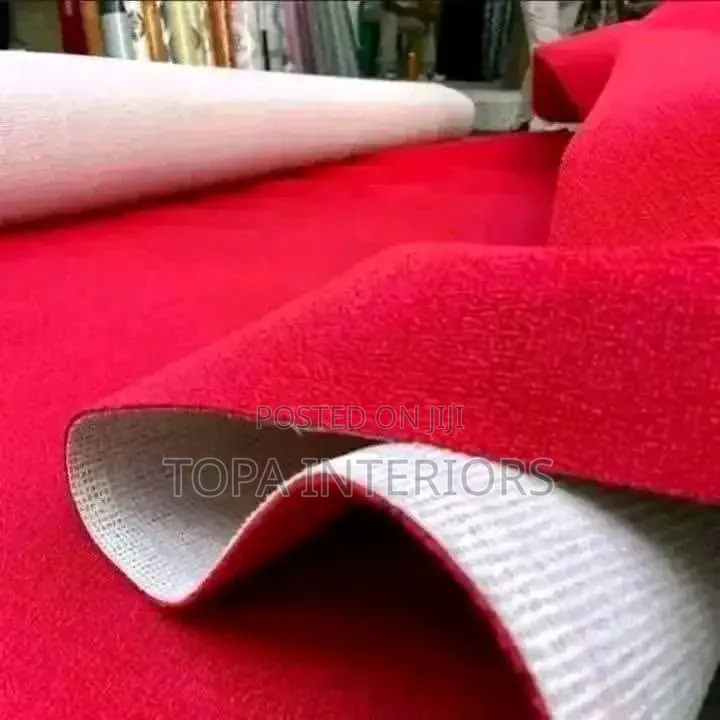 4mm Thick Delta Red Office Floor Carpets Installation Wall to Wall Rug