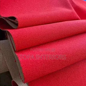 Non Fluffy 4mm Thick Easy to Clean Red Carpets for Church and Office