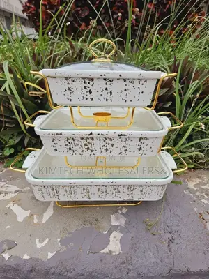 3pcs Ceramic Chaffing Dish