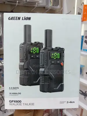 Green Lion GPX600 Long-Range Walkie Talkie – 16-Channel Two-Way Radio.