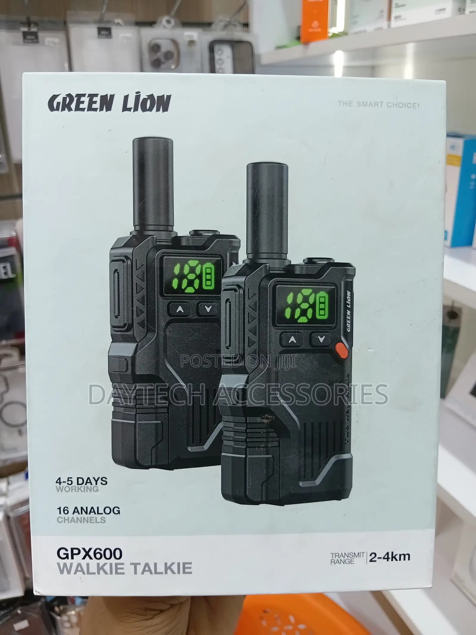 Green Lion GPX600 Walkie Talkie - Black