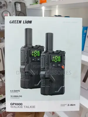 Green Lion GPX600 Walkie Talkie - Black