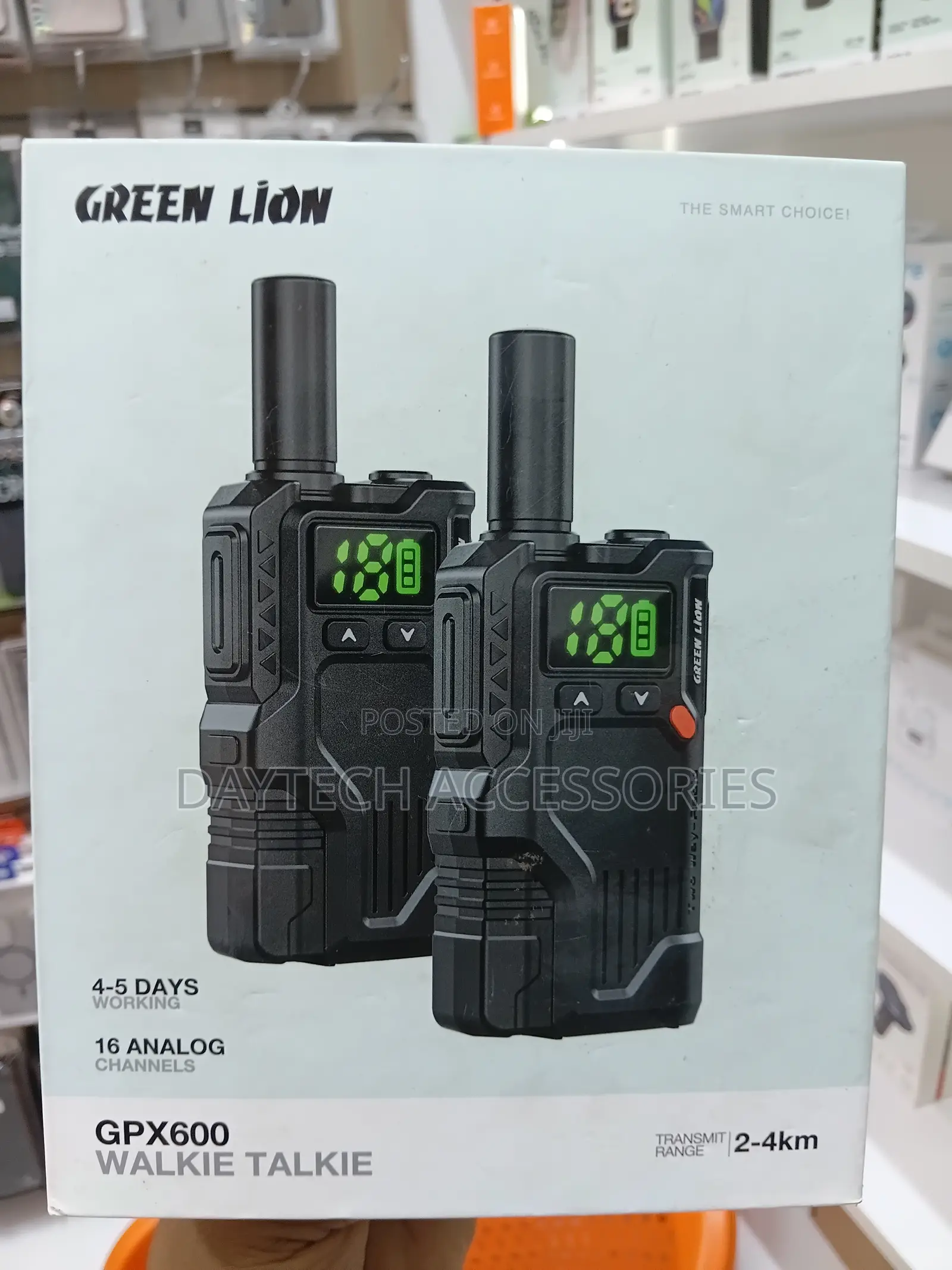 Green Lion GPX600 Walkie Talkie - Black