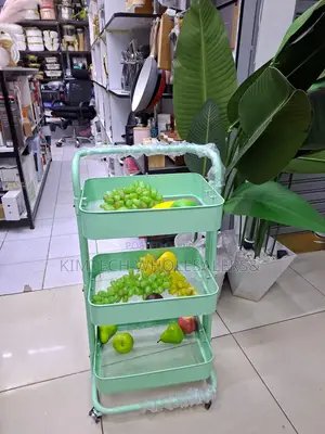 Multi-Functional Movable Trolley Storage Rack( Full Metallic)