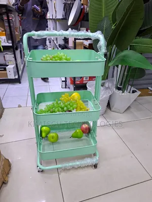 Multi-Functional Movable Trolley Storage Rack( Full Metallic)