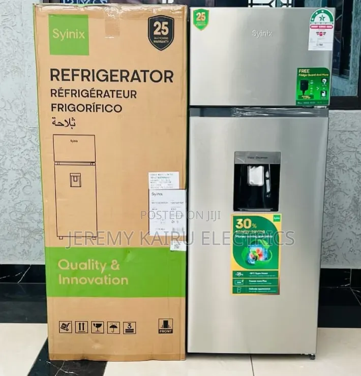 Syinix 210L Double Door Fridge