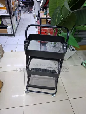 *Multi-Functional Movable Trolley Storage Rack( Full Metallic)
