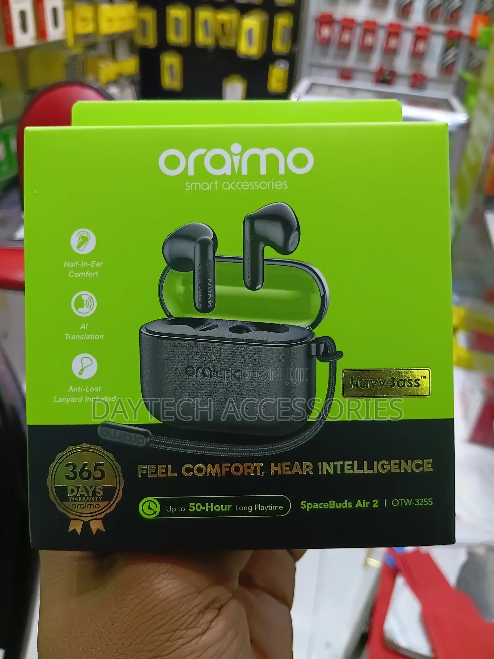 Oraimo SpaceBuds Air 2 OTW-325S Earbuds - Black