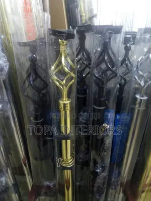 Telescopic 2m Single Adjustable Curtain Pole Rods With Accessories