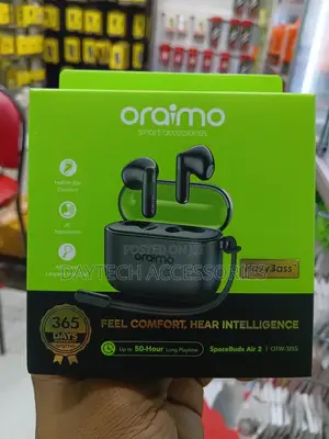 The Oraimo SpaceBuds Air 2 OTW-325S Half-in-Ear Wireless Earbuds.