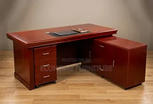 Executive Desk – Wooden Office Desk With Drawers Side Storage