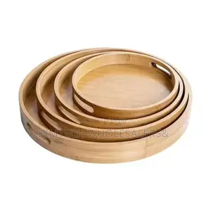 Multifunctional Big Sized 4 in 1 Bamboo Trays
