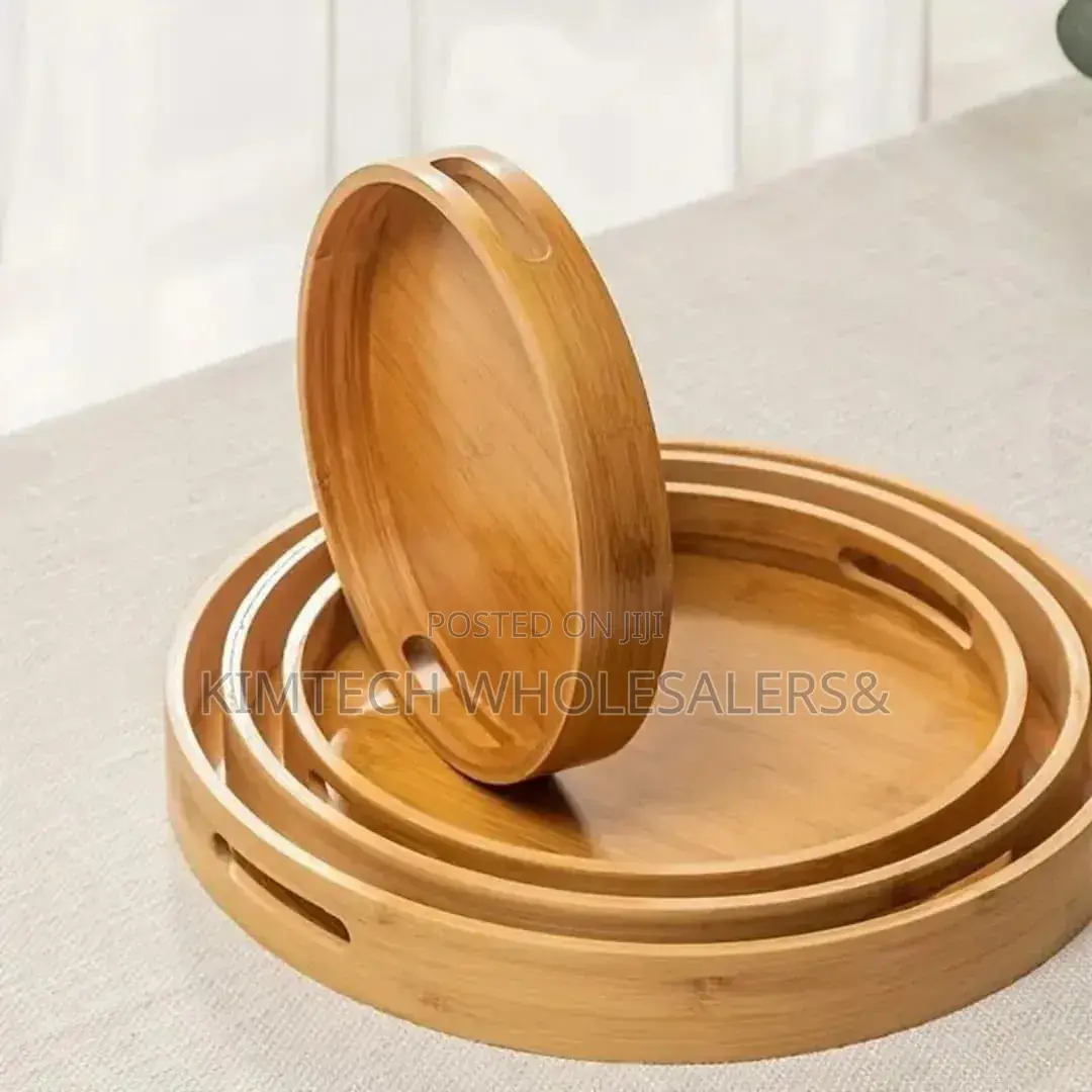 Multifunctional Big Sized 4 in 1 Bamboo Trays