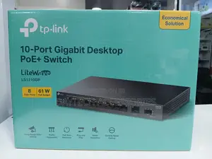 TP-Link LiteWave LS1210GP 10-Port Unmanaged Desktop Switch 8 PoE+ Port