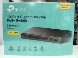 TP-Link LiteWave LS1210GP 10-Port Unmanaged Desktop Switch 8 PoE+ Port