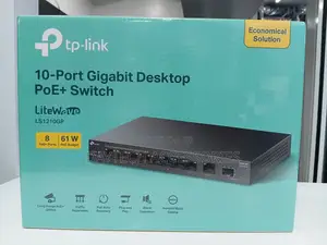 TP-Link LiteWave LS1210GP 10-Port Unmanaged Desktop Switch 8 PoE+ Port