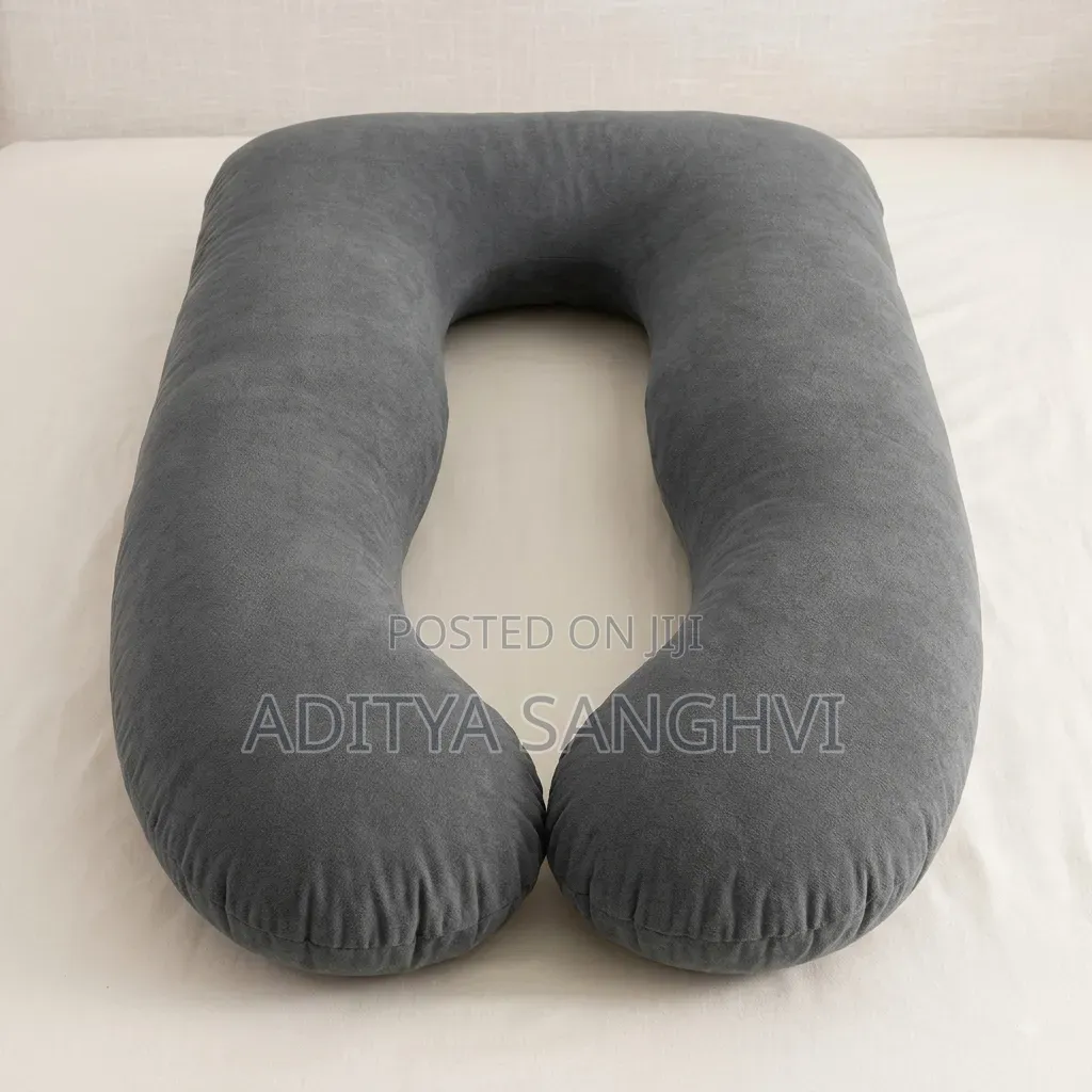 Premium U-Shaped Pregnancy Pillow – Full Body Support Comfort (Grey)