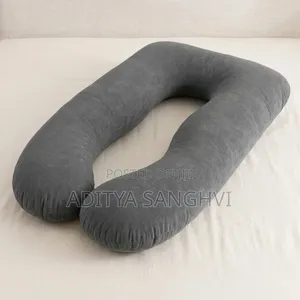 Premium U-Shaped Pregnancy Pillow – Full Body Support Comfort (Grey)