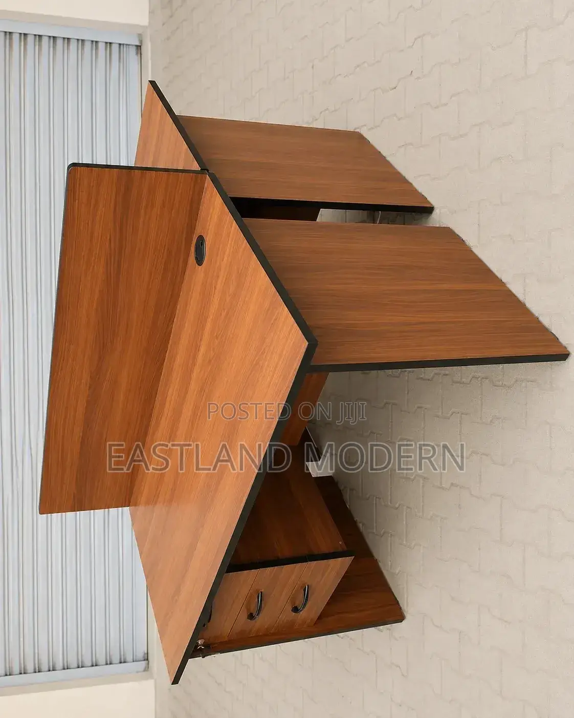 2 Way Office Workstation Desk – Modern Wooden Shared Office Desk