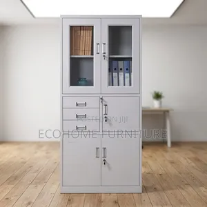 Office Cabinet – Steel Filing Storage Cabinet With Glass Doors