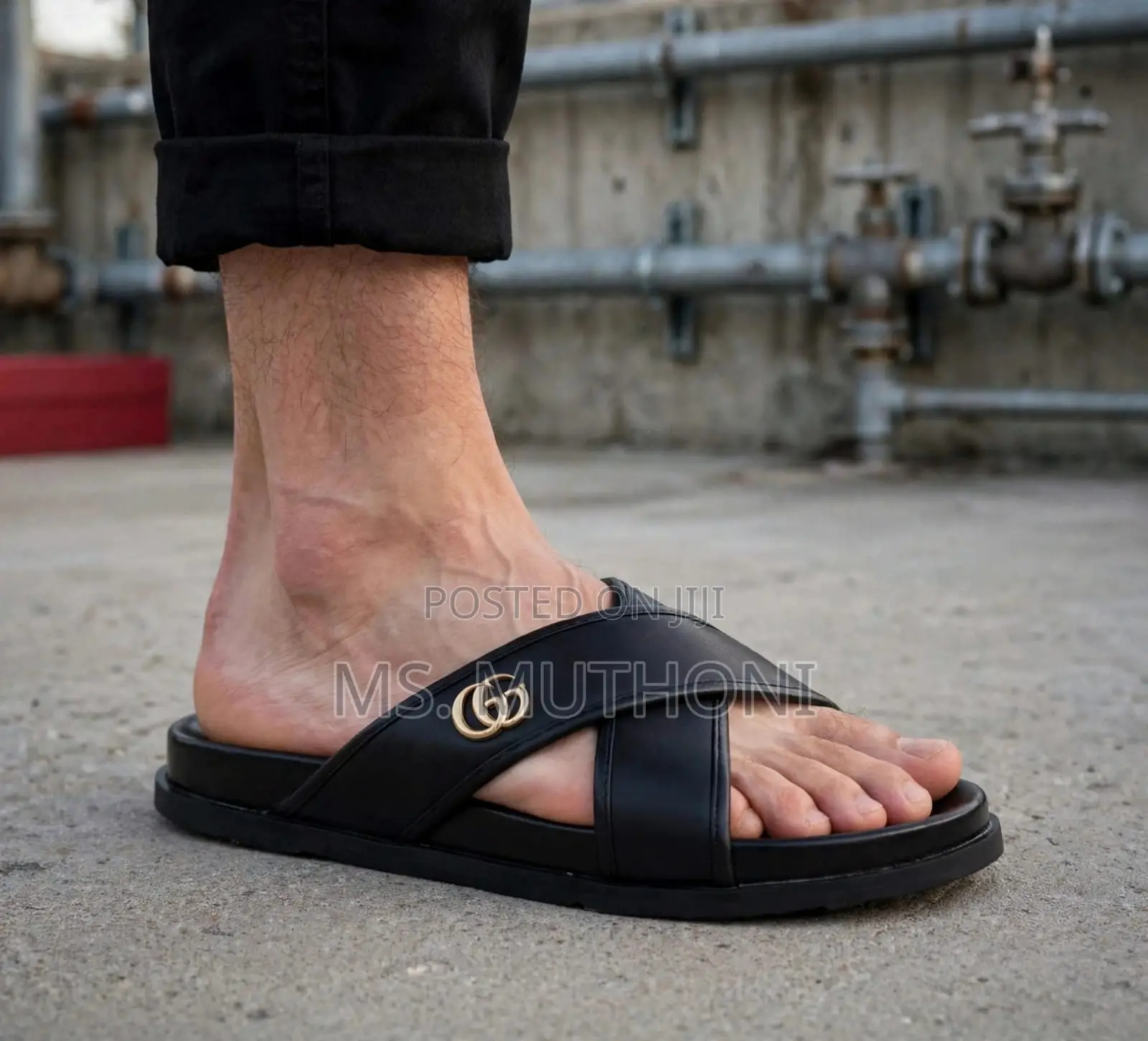 Leather Gucci Sandals , Rubber Sole Size 39-44