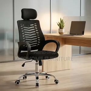 Office Chair – High Back Mesh Chair With Headrest Lumbar Support