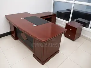 Executive Office Desk Set With Side Cabinet Mobile Drawer