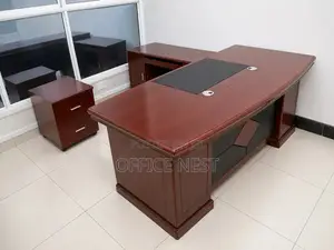 Executive Office Desk Set With Side Cabinet Mobile Drawer