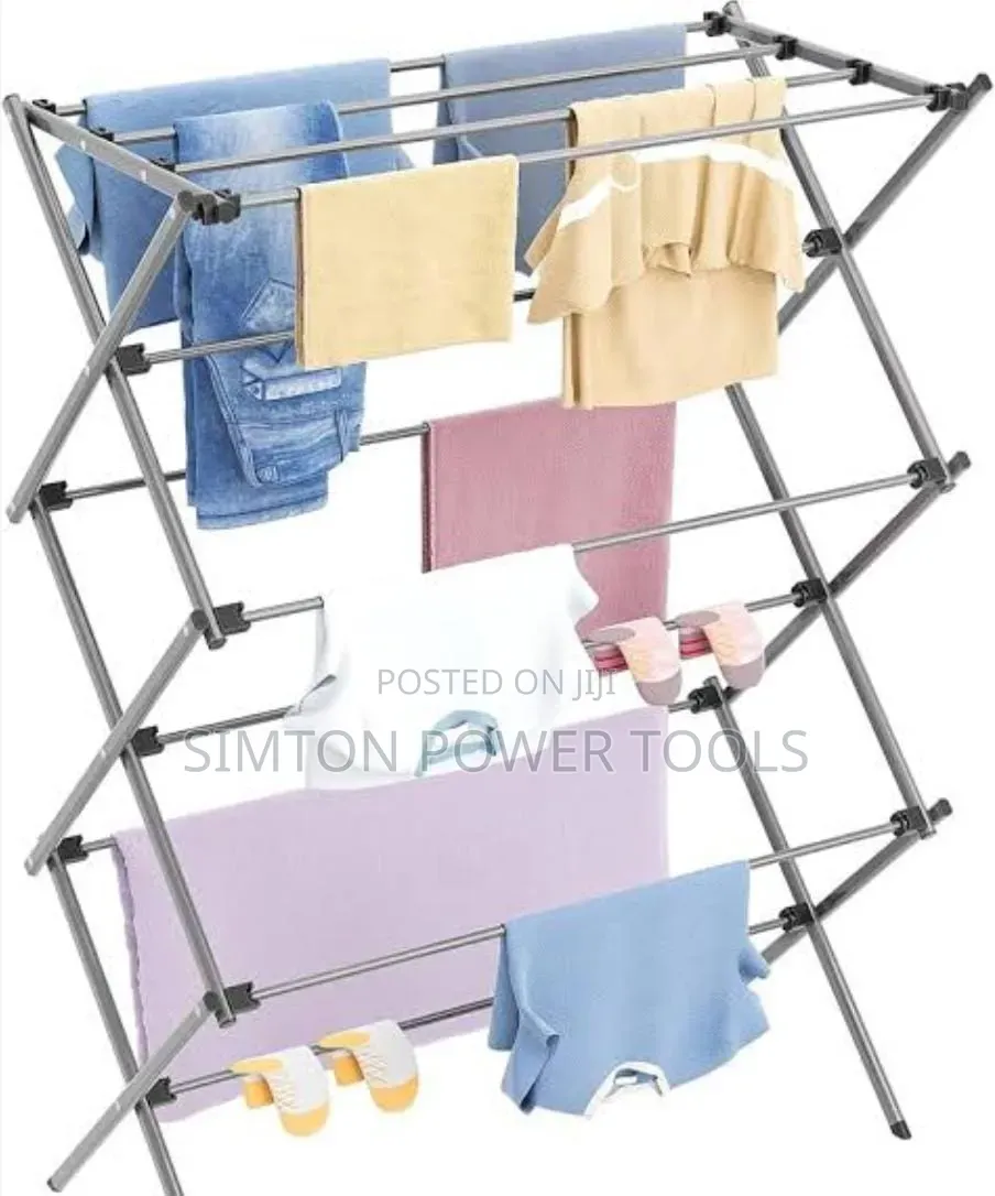 *Foldable Clothes Drying Rack, a Versatile, 3-Tier Laundry Solution