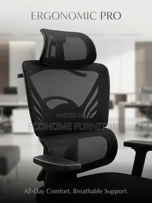 Office Chair – High Back Mesh Chair With Headrest Ergonomic