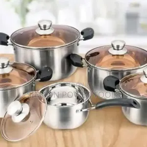 Smart Raha Life 10-Piece Induction Stainless Steel Cookware Set