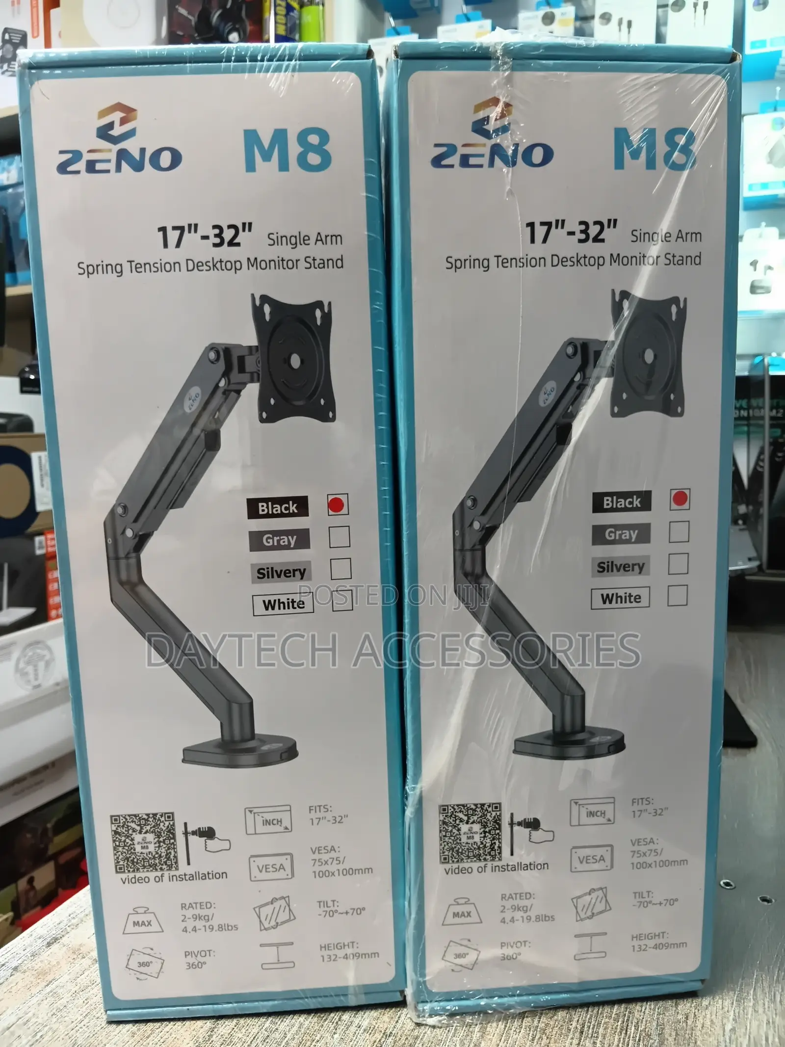 Zeno M8 17-32 Inch Adjustable Movable Arm Monitor Stand