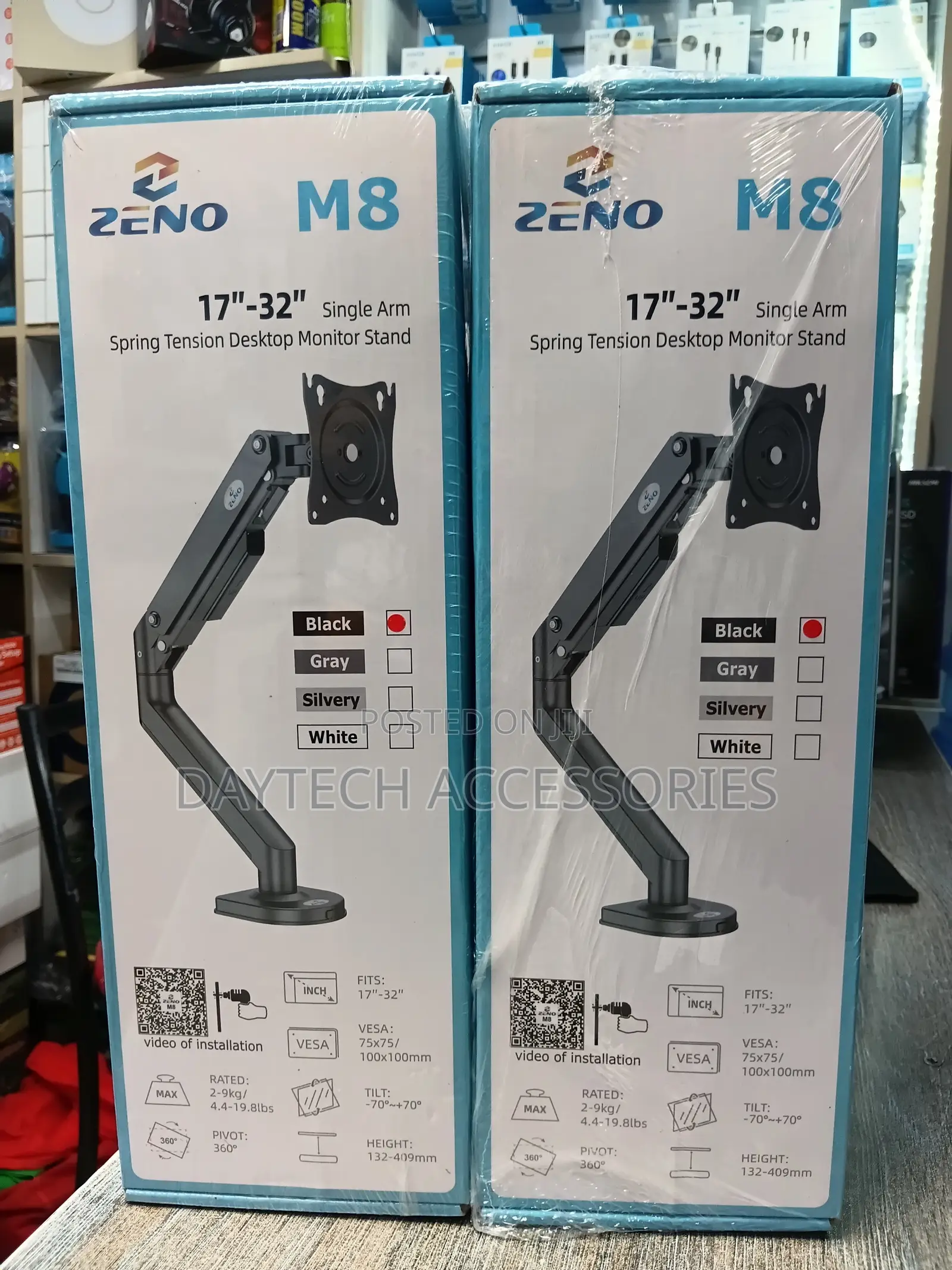 Zeno M8 17-32 Inch Adjustable Movable Arm Monitor Stand