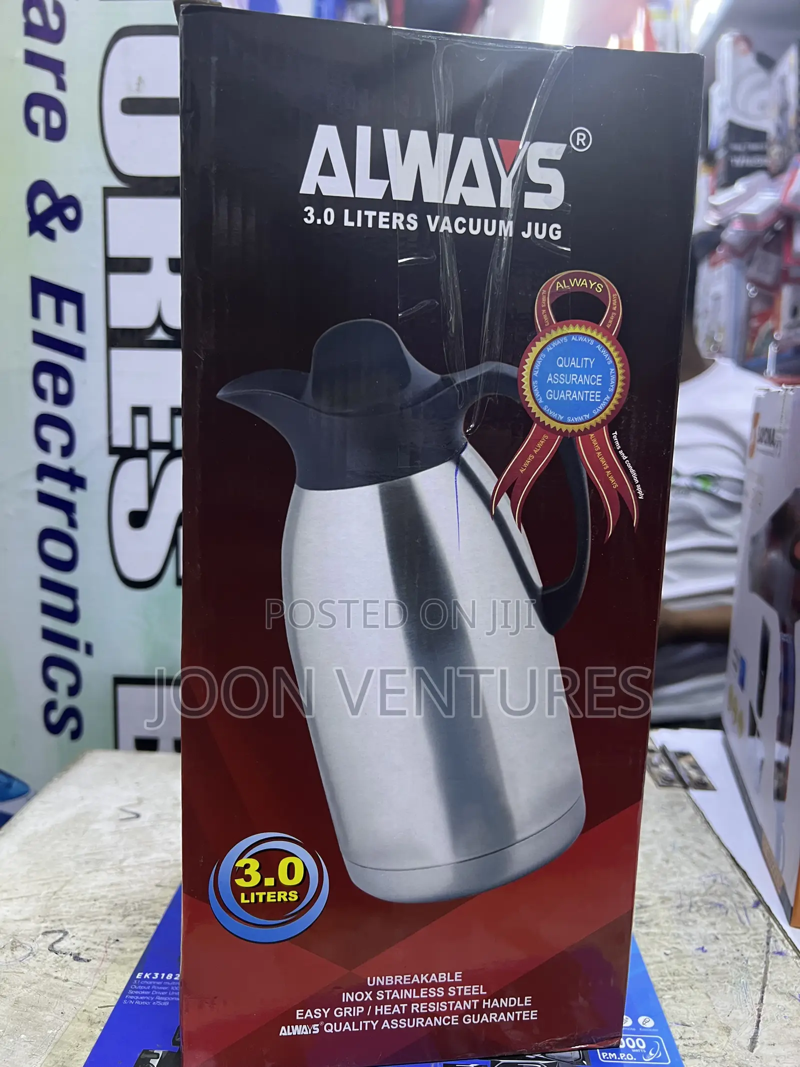 Always 3L Stainless Steel Vacuum Jug/Thermos Flask