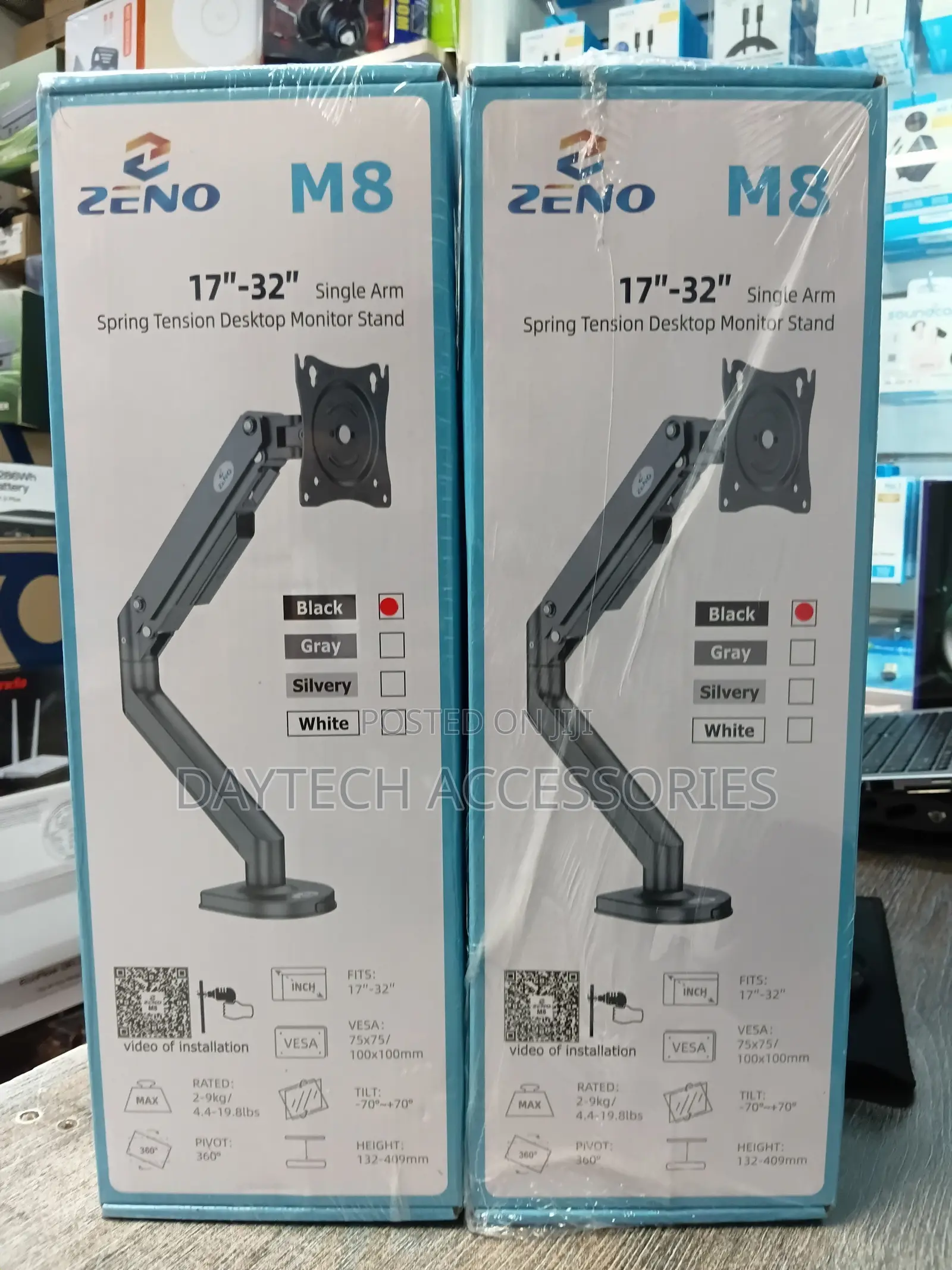 ZENO M8 Single Arm VESA Monitor Stand for Desk Mount