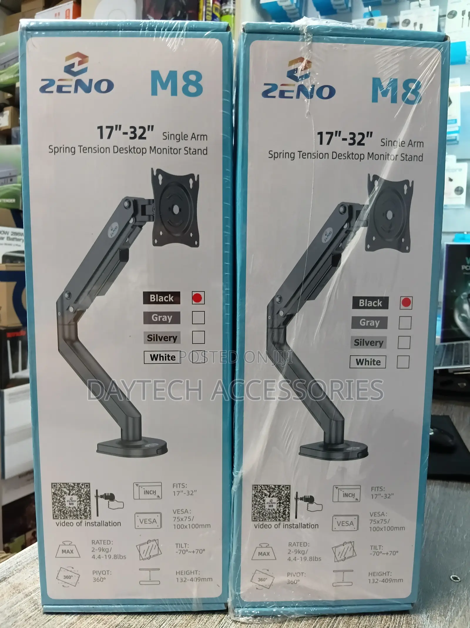 ZENO M8 Single Arm VESA Monitor Stand for Desk Mount