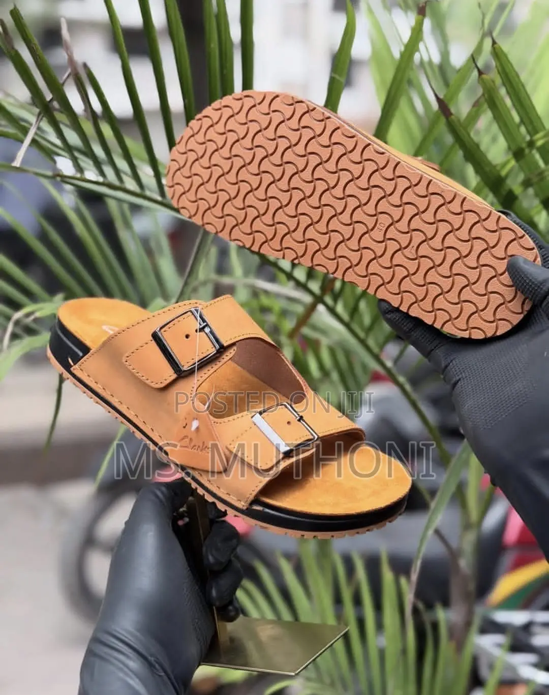 Stylish Clarks Double-Buckle Leather Sandals Size 40-44