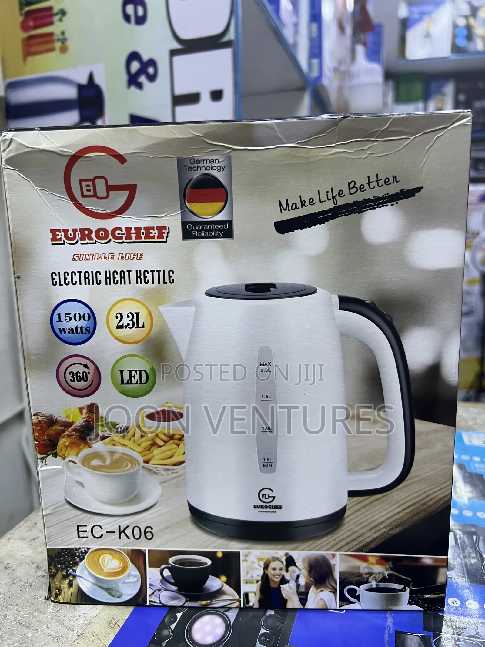 Eurochef EC- 2.3-L Cordless Electric Kettle