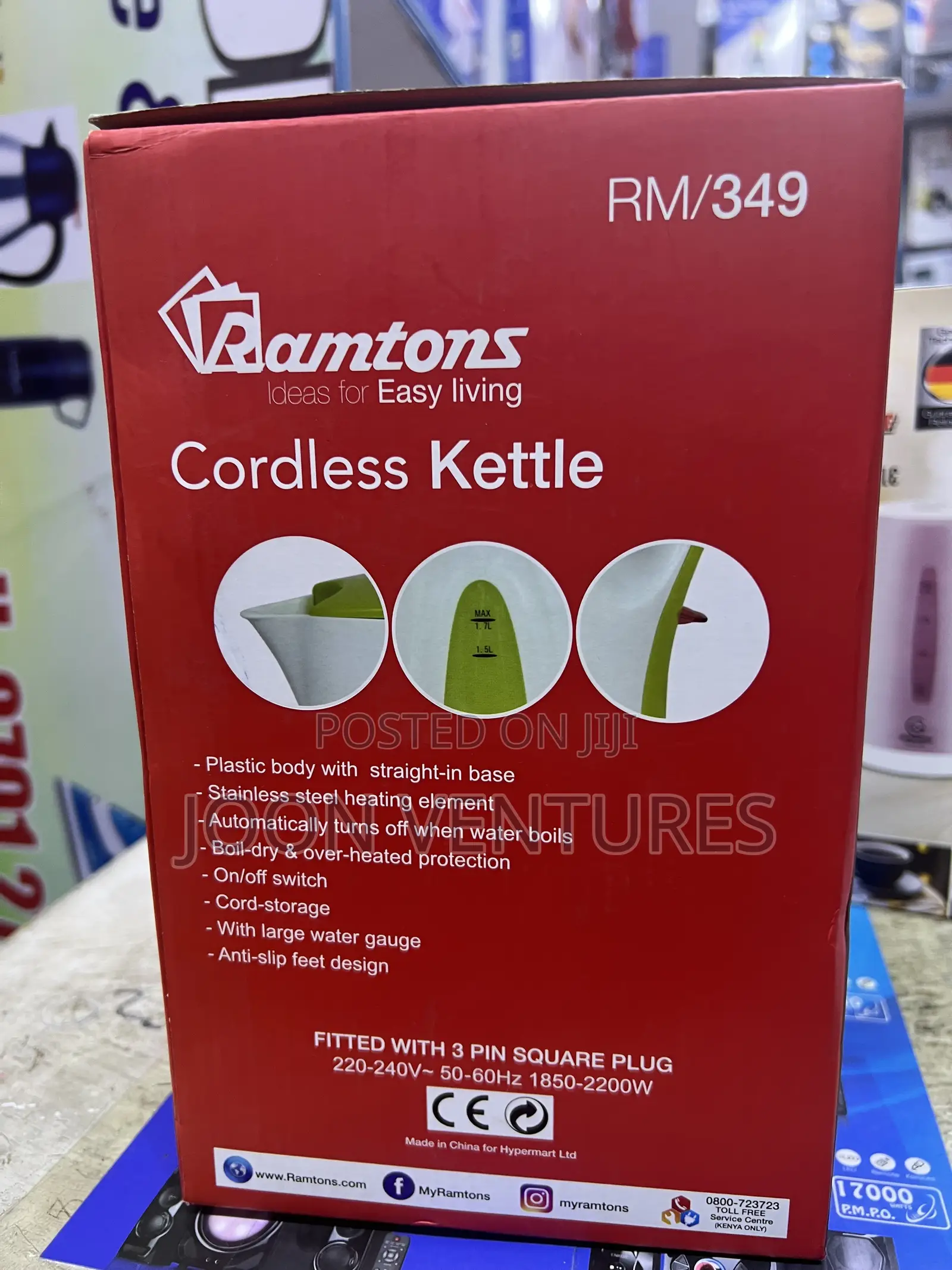 Ramtons RM/349 Cordless1.7L Electric Kettle