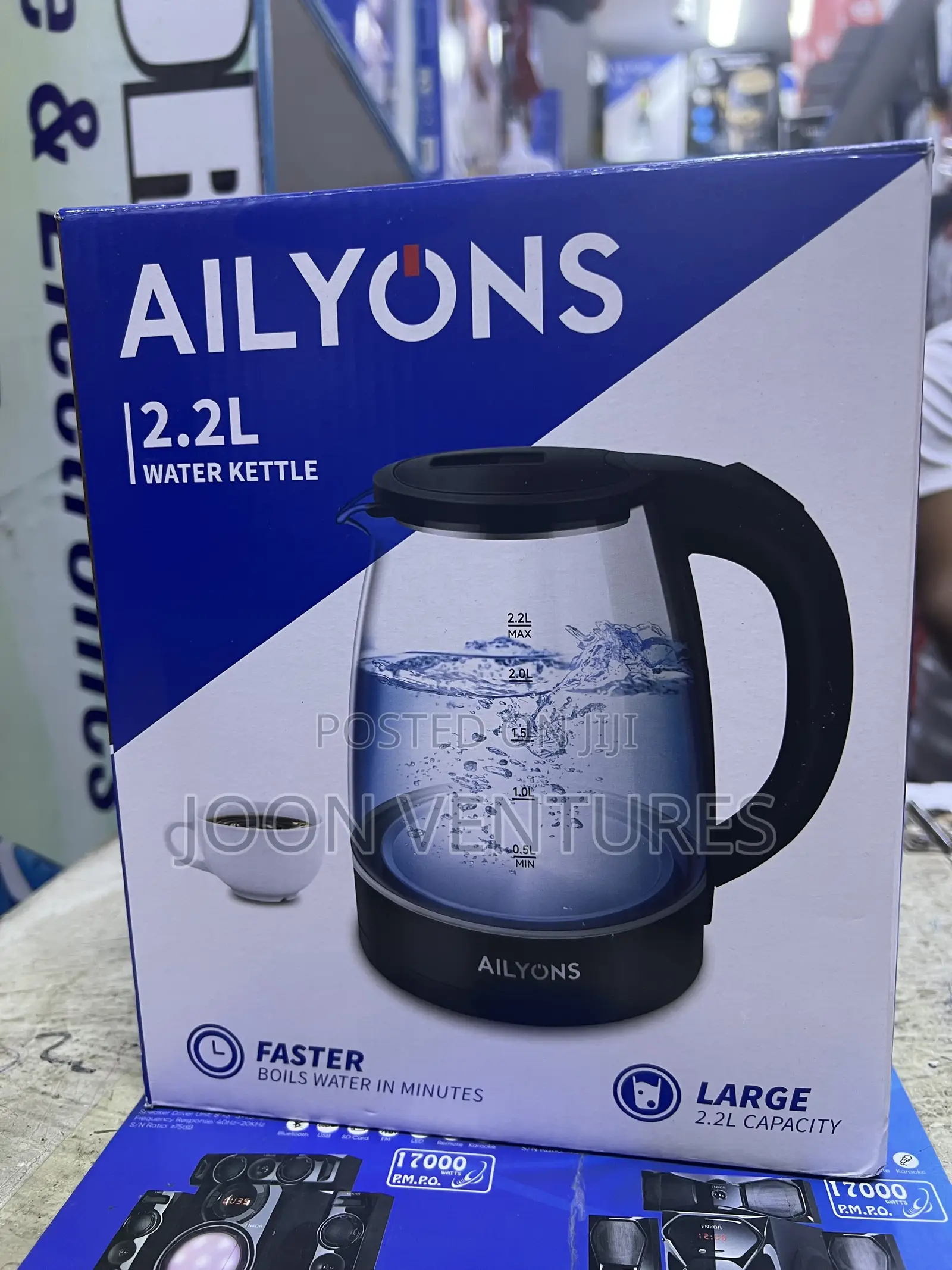 Ailyons 2.2L Glass Electric Kettle